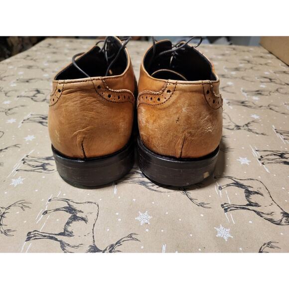 To Boot New York Adam Derrick Brown Leather Wingtip Shoes Men's 9 Italy - Picture 4 of 7